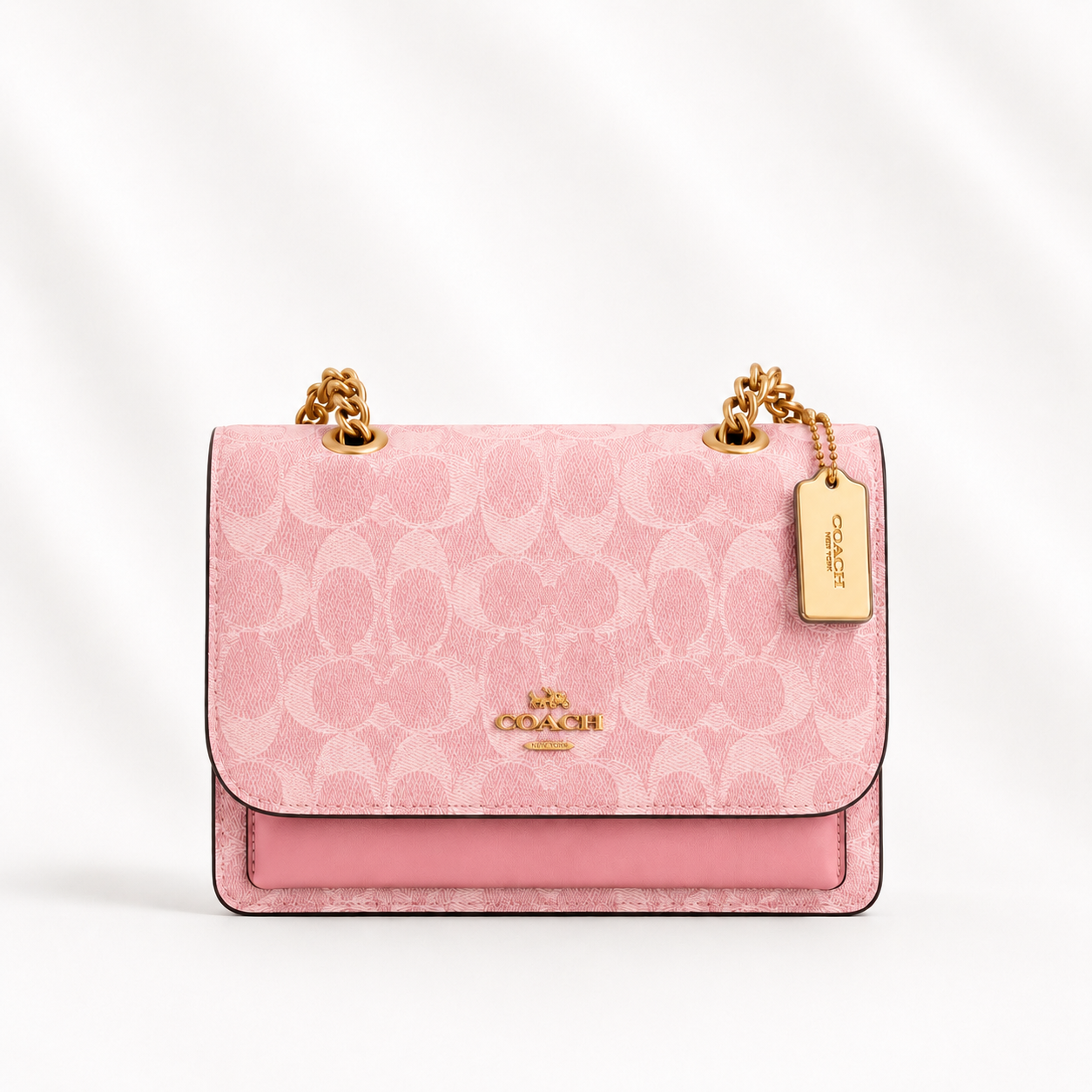 Coach Klare Crossbody in Colorblock Signature Canvas — Pink