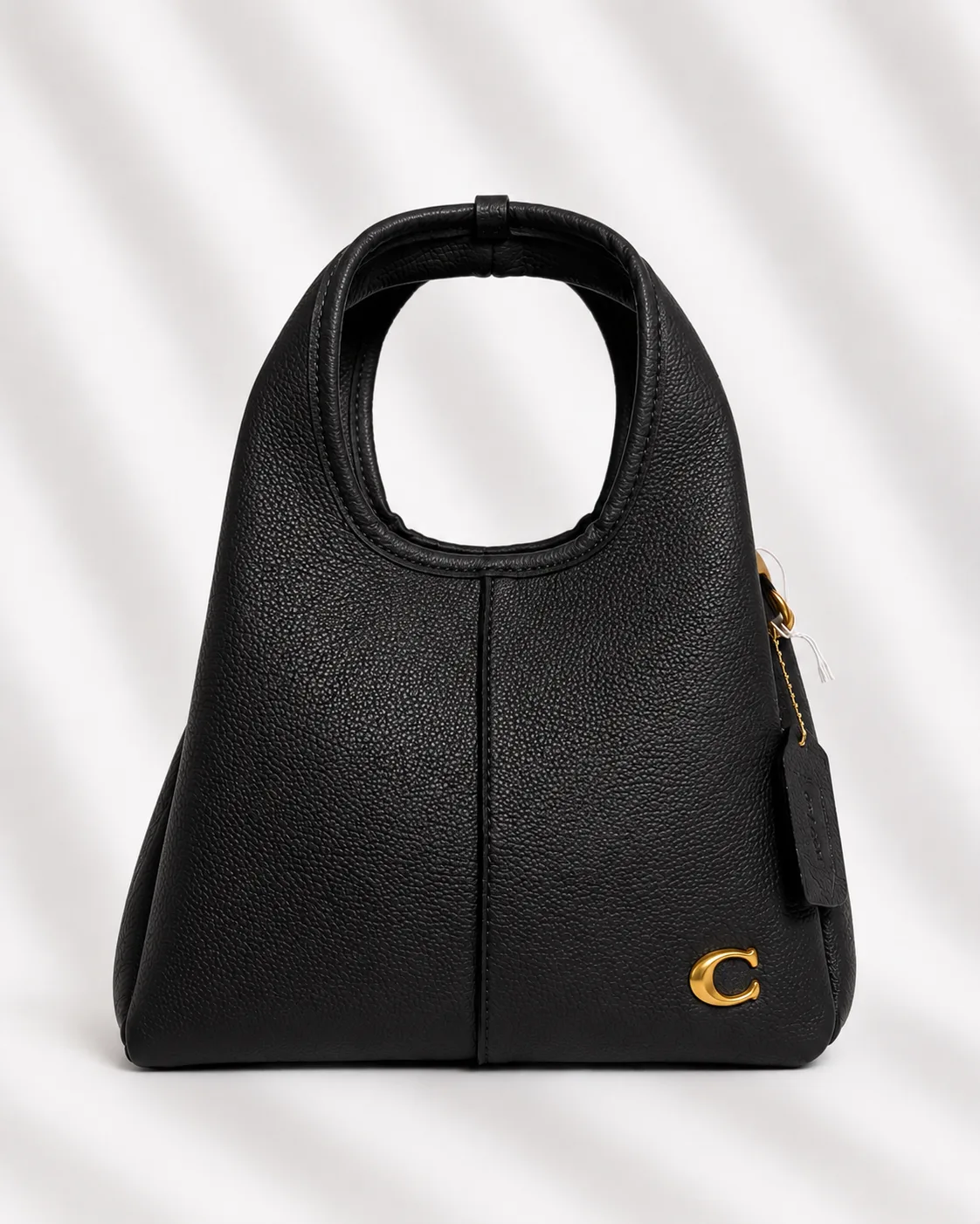 Coach Luna Top-Handle Bag in Pebbled Leather in Black