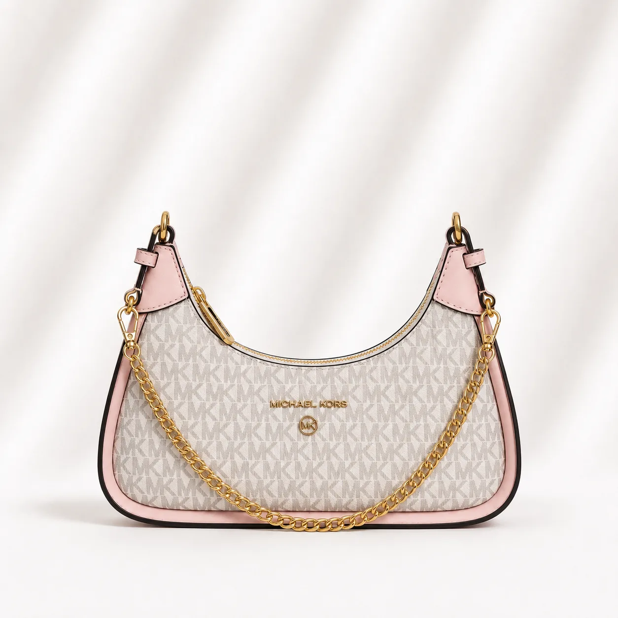 Michael Kors Jet Set Charm Small Shoulder Bag in Vanilla / Powder Blush
