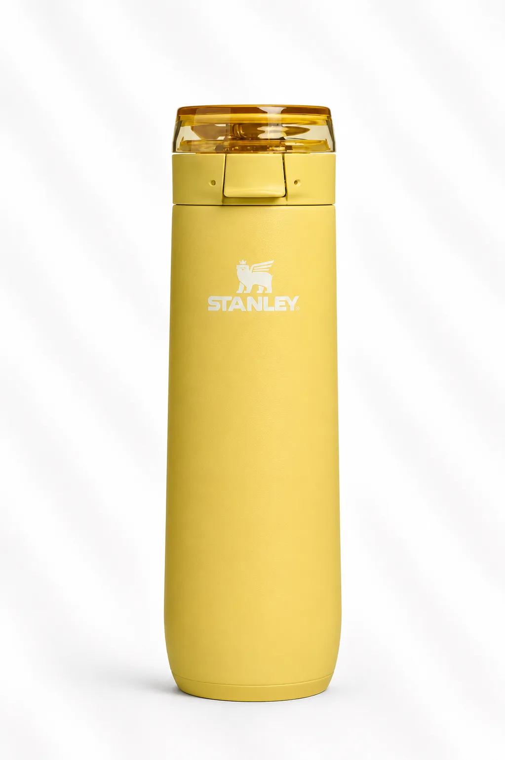 Stanley flip-lock vacuum bottle (AeroLight Transit family) in Pomelo Yellow