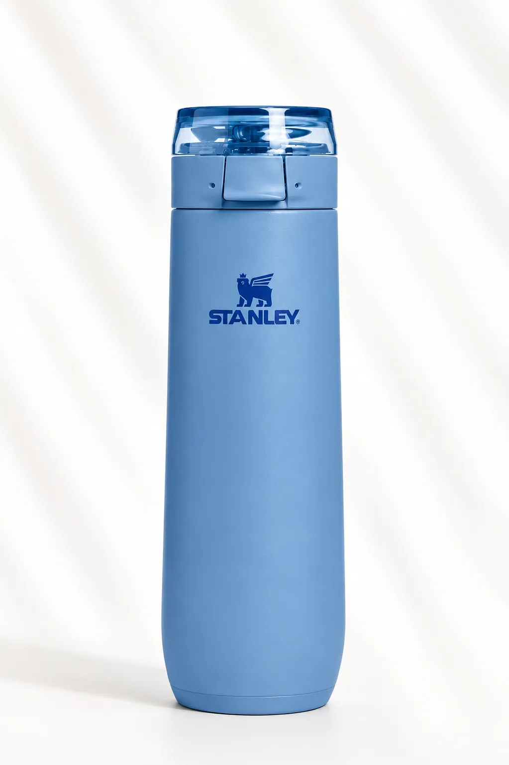 Stanley flip-lock vacuum bottle (AeroLight Transit family) in Denim blue